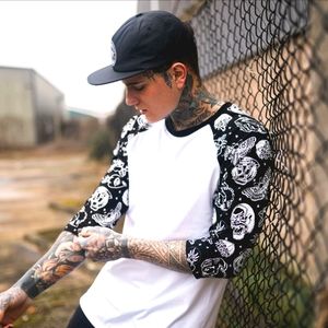 NWT! Bad Monday Flash Raglan 3/4 Sleeve T-Shirt